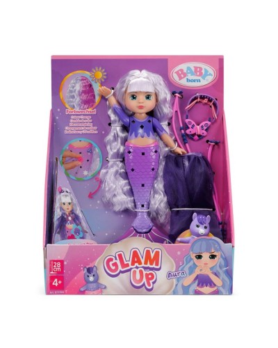 Лялька BABY BORN «Glam Up. Русалка Аура» 28 см, з аксесуарами, у коробці 32х24х10 см