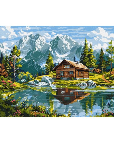 Картина за номерами «Затишний котедж» 40х50 см, ТМ Ідейка