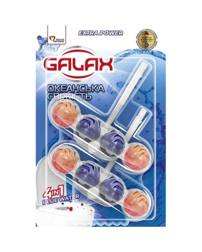 Блок для унітазу «Океанська свіжість» 2х55 г, Galax PowerClean