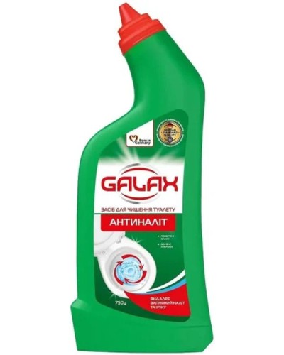 Засіб для чищення унітазу «Galax. Антивапно» 750 г, das PowerClean