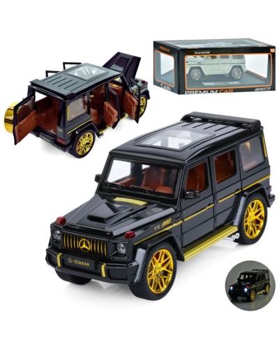 Джип AP-1834 (12 шт) АвтоСвіт, 1:24, метал, інерційний, 22 см, відкриваються двері/капот/багажник, гумові колеса, звук, світло, 2 кольори, батарейки (табл
