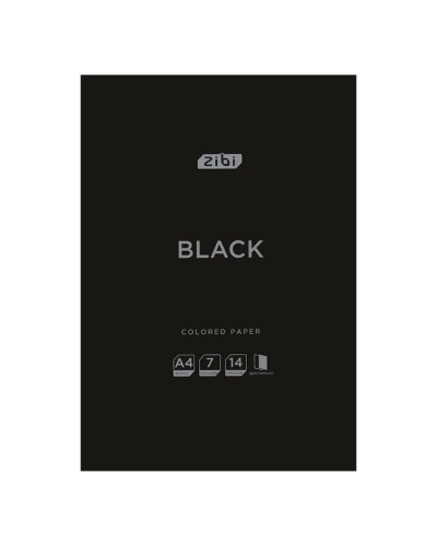 Папір кольоровий ‹BLACK» А4 двосторонній з 14 аркушів на 7 кольорів, 90 г/м2, KIDS Line