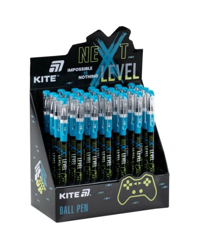 Ручка «Next Level» кулькова синя, TM Kite