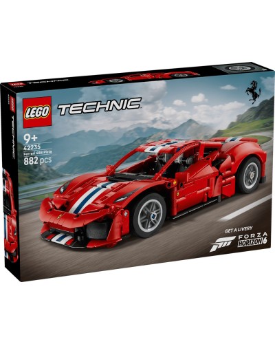 Конструктор «Автомобіль Ferrari 488 PISTA» на 882 деталі, у коробці 38х7х26 см, ТМ Lego