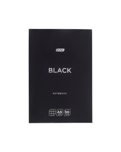 Блокнот-планшет «BLACK» A5 на 50 аркушів у клітинку з картонною обкладинкою, ТМ ZiBi