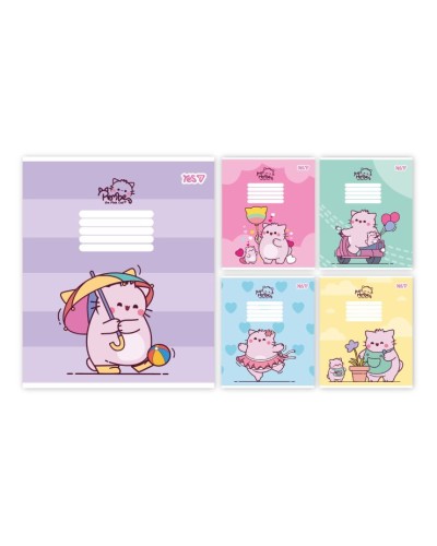Зошит на 12 аркушів у клітинку «Pembe the cat», ТМ Yes