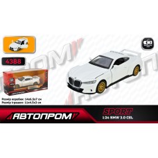 Машина «BMW 3.0CSL» 1:42 металева з дверима що відкриваються, у коробці 14,5х6,5х7 см, Автопром