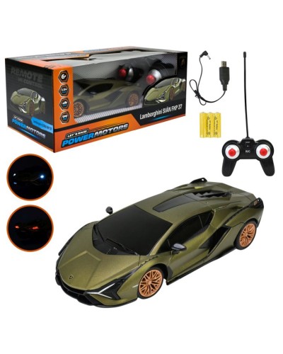 Машина «POWERMOTORS. LAMBORGHINI SIAN» р/к 1:24 на акумуляторі зі світлом, у коробці 26,5х14х10,5 см