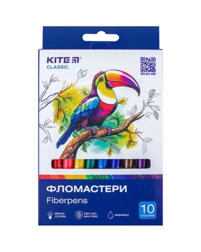 Фломастери «Classic» на 10 кольорів, ТМ Kite