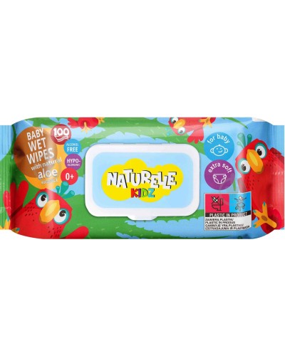 Вологі серветки дитячі 100 шт, NATURELLE