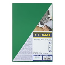 Обкладинка для брошурування А4 напівпрозора 180 мкм, зелена, ТМ Buromax