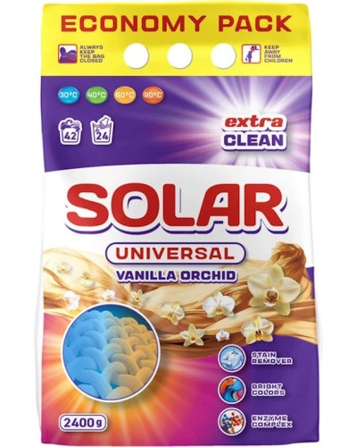 Пральний порошок безфосфатний «Universal Vanilla Orchid» для ручнго прання 2,4 кг, ТМ Solar