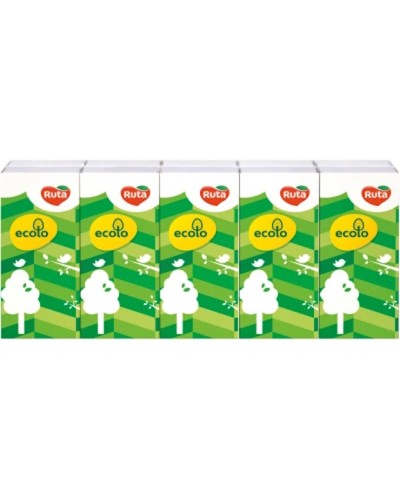 Хустинки «Ekolo» 2-шарові білі, ТМ Рута