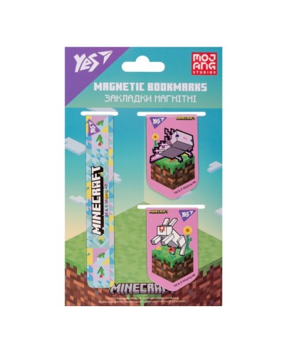 Закладинки «Minecraft.Spring» магнітні 3 шт, ТМ Yes