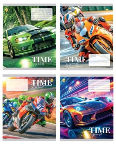 Зошит на 12 аркушів у косу лінію «Авто», ТМ Тетрада