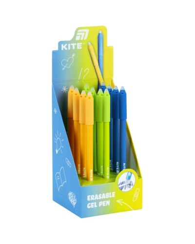 Ручка «Color» пиши-стирай синя, в асортименті, TM Kite
