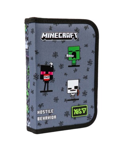 Пенал «Minecraft Reality» 21х14 см твердий одинарний з двома клапанами, HP-04, ТМ Yes