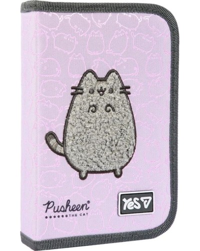 Пенал «Pusheen Delicacy» 21х14 см твердий одинарний з двома клапанами, HP-04, ТМ Yes