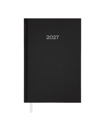 Щоденник датований «SIMPLE 2027» A5 на 336 сторінок з обкладинкою зі шкірзаму, чорний, ТМ Buromax
