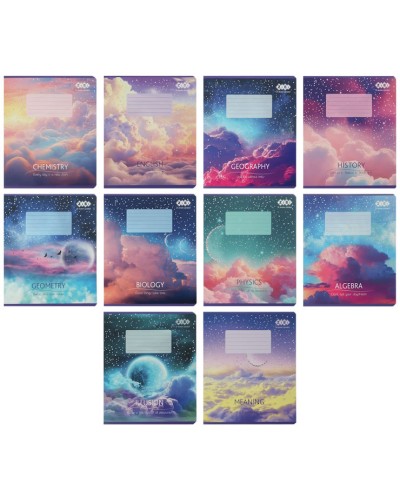 Зошит предметний на 36 аркушів «CLOUDS», KIDS LINE