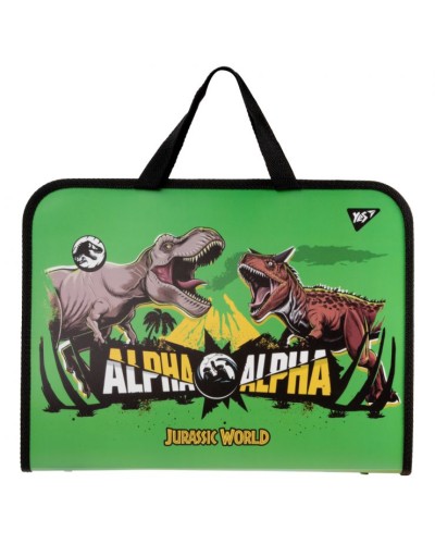 Папка-портфель «Jurassic World» А4 FC на блискавці з тканинними ручками, ТМ YES