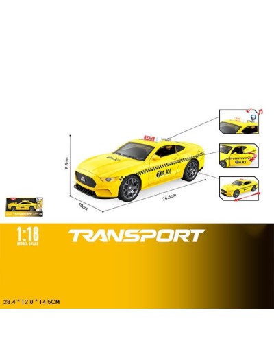 Машина «TAXI» зі світлом та звуком, у коробці 28,4х12х14,5 см