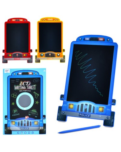 LCD-планшет «Транспорт» 16,7х25,5 см, на батарейках, в асортименті, у коробці 17х26х1 см