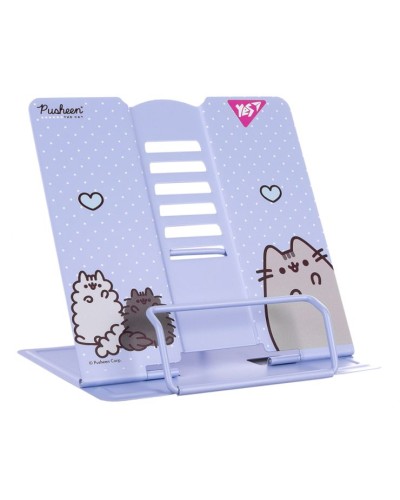 Підставка для книг «Pusheen» 28х24 см металева фіолетова, ТМ Yes