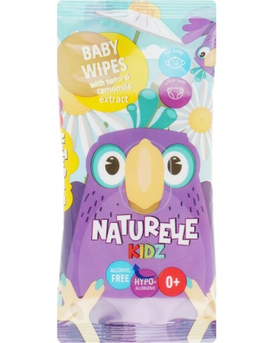 Вологі серветки «Naturelle KIDZ» з ромашкою, 10 штук