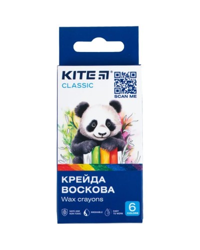 Олівці воскові «Classic» на 6 кольорів, ТМ Kite