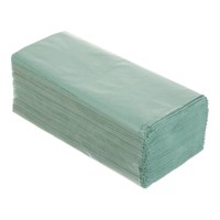 Рушники паперові 160 шт зелені з V-складанням, ТМ Buroclean