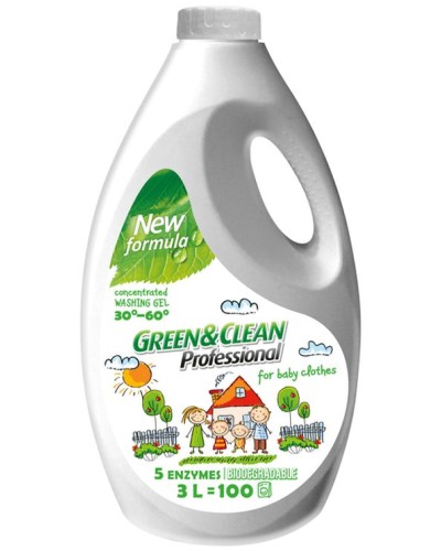 Гель для прання дитячого одягу «Green&Clean Professional» 3 л