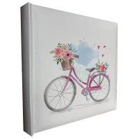 Фотоальбом «FLOWERS BICYCLE» на 200 фото 10х15 см з обкладинкою з ламінованого картону, 22х22 см