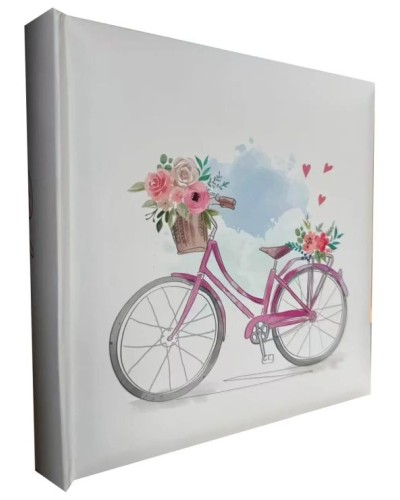 Фотоальбом «FLOWERS BICYCLE» на 200 фото 10х15 см з обкладинкою з ламінованого картону, 22х22 см