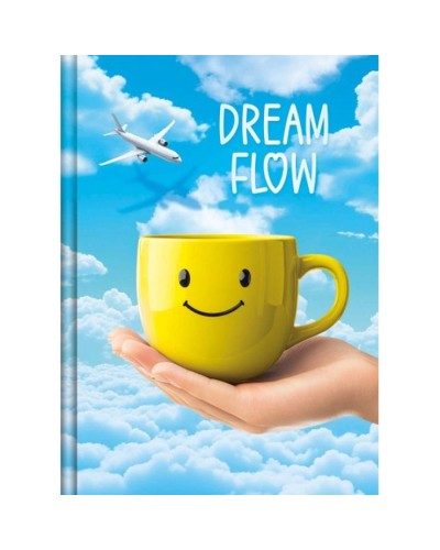 Блокнот «Dream Flow» А5 на 96 аркушів у клітинку з твердою ламінованою обкладинкою, в асортименті, ТМ Рюкзачок