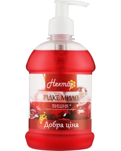 Мило «Вишня» 500 мл з дозатором, ТМ Нектар