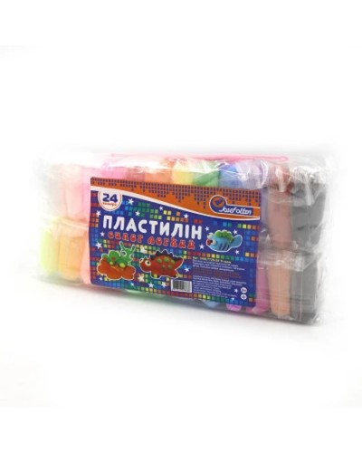 Пластилін «Супер легкий» на 24 кольори зі стеками, ТМ J.Otten