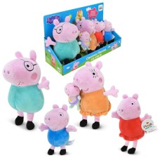 Набір м'яких іграшок «Peppa Pig з сім'єю» з 2 батьків по 22 см та поросяток до 16 см, у коробці 36х13х21 см