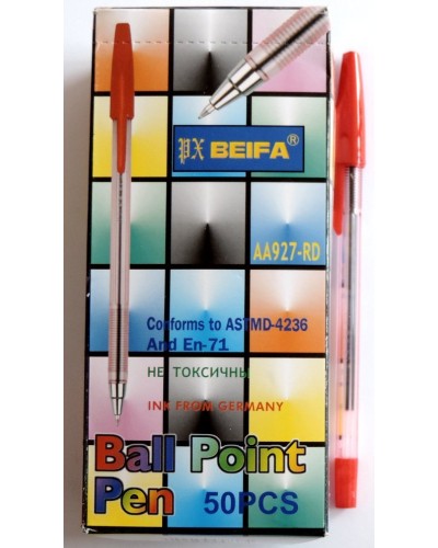 Ручка кулькова, червона, ТМ Beifa