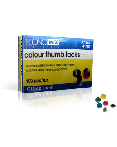 Кнопки неонові, 100 шт., ТМ Economix