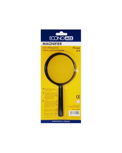 Лупа d 75 мм 3-кратне збільшення пластикова, TM Economix