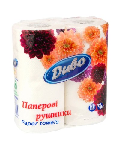 Рушники паперові «Диво» 2 рулона в упаковці, намотка 11,5 м