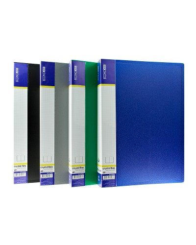 Папка пластикова А4 з 60 файлами, в асортименті, ТМ Economix