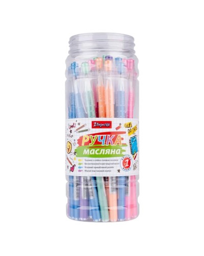 Ручка «Beta» кульково-масляна синя, ТМ 1 Вересня