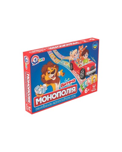 Гра настільна «Дитяча монополія» економічна, у коробці 38х25,5х4 см, ТМ Технок