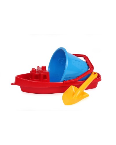 Набір для гри з піском: кораблик, відро-замок, совок, 40х20х18 см,ТМ Технок