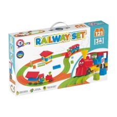 Конструктор «Термінал 2», дорога, поїзд, знаки, у коробці 53х31х8 см, ТМ Технок