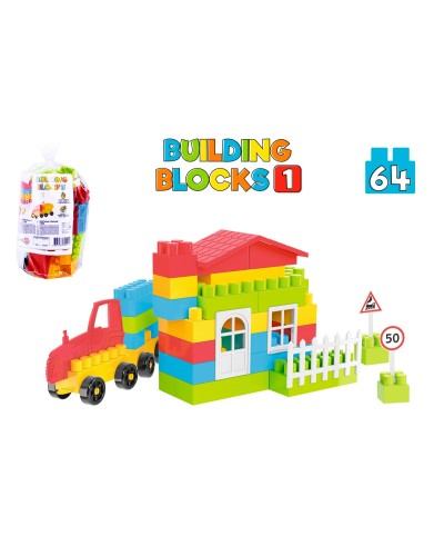 Конструктор «1» на 64 деталі, у пакеті 15х15х23 см, ТМ Технок