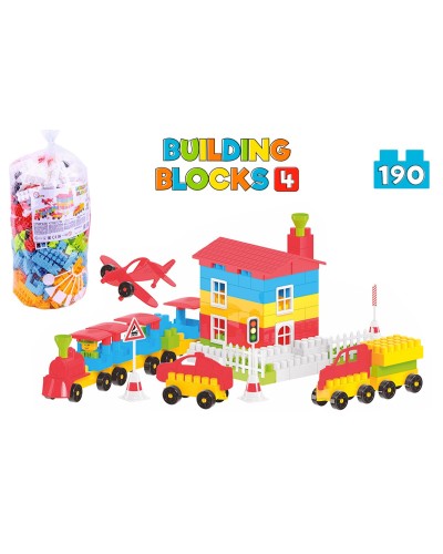 Конструктор «4» на 190 деталей у пакеті 16х32 см, ТМ Технок