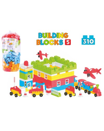 Конструктор «5» на 310 деталей, у пакеті 16х32 см, ТМ Технок